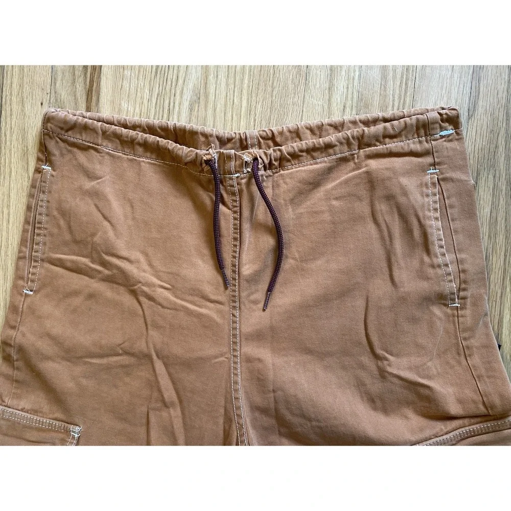 Vintage 90s Kikwear Baggy Wide Leg Cargo Pants - Brown Rave Skater Y2K